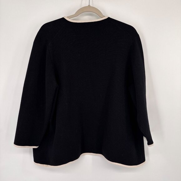 Coldwater Creek Womens Open Front Black jacket knit  Pockets Size 1X plus - Picture 12 of 13